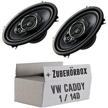 VW Caddy 1 Front - Pioneer TS-A4633i 4x6' 3-Weg Custom-Fit Oval Lautsprecher - Einbauset