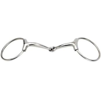 Horka articulado sueltos anillo bridón Plus SS 14 mm, metalizado, 12,5 cm