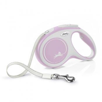 Flexi New Comfort Correa Extensible Talla M Cinta Rosa 5m para Perros de hasta 25kg