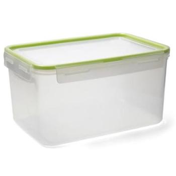 Recipiente Hermético Rectangular de Plástico 4,5L Transparente Apto Microondas y Congelador 25,5x18x14cm
