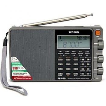 Tecsun PL-880 Receptor radio multibanda con AM, FM estéreo, SW, LW y SSB