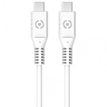 Cable USB C Celly Blanco 1 M - Tipo: Cable USB-C, Longitud: 1 metro, Color: Blanco