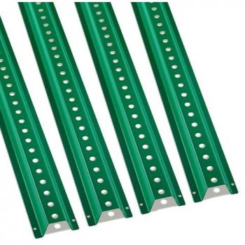 8FT Green Heavy Duty Steel U-Channel Sign Post - 4 Pack for Garden, Courtyard, Farm or Traffic