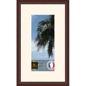 Marco de fotos para pared, 14 x 14 x 32 x 32 cm, marco plateado moderno, 2,3 cm de longitud, de madera, madera, Marron-38, Passe-Partout Chantilly