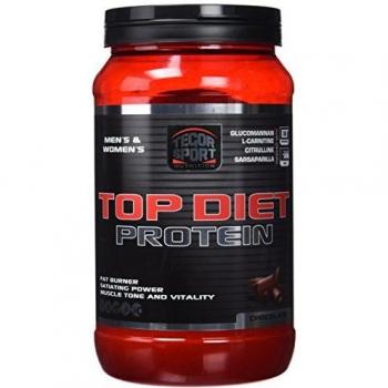 Tegor Sport Top Diet Protein Complemento Nutricional, Negro Y Rojo, Chocolate, 750 Gramo