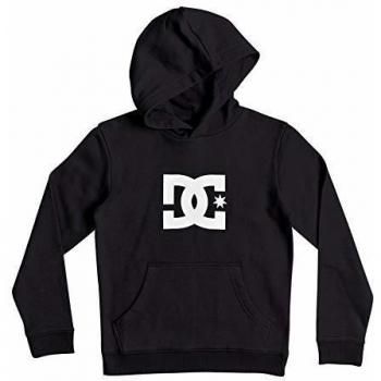 DC Shoes Star - Sudadera con Capucha para Chicos Sudadera con Capucha, Niños, Black/White, 12/M