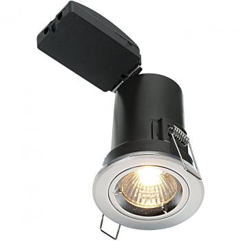 Downlight Empotrable de 1 Luz con Clasificación de Fuego y Placa Cromada GU10 - Shieldplus