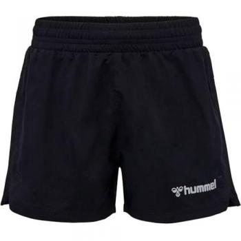Pantalones Cortos Hummel Run Niños Negro Con Cintura Media
