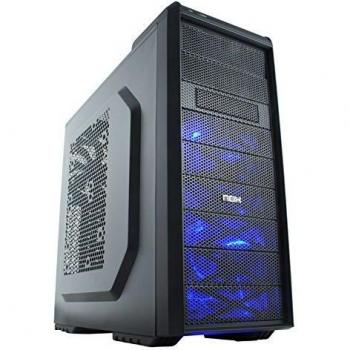 NOX Coolbay SX - Caja de Ordenador Semitorre ATX, Negro con Indicadores LED y USB 3.0