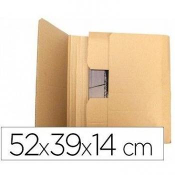 Caja para embalar q-connect libro medidas 520x390x140 mm espesor carton 3 mm