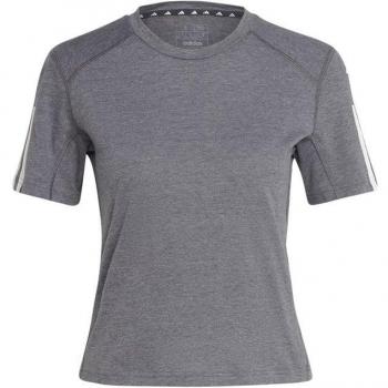 Camiseta de entrenamiento Adidas Essentials 3 Rayas Gris Mujer