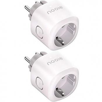 Nooie - Enchufe inteligente WiFi con mando a distancia, control por voz y temporizador, compatible con Alexa y Google Home, a red de 2,4 GHz