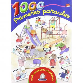 1000 Primeres paraules - azul - amb centenars d'adhesius