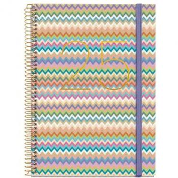 Agenda Anual 2025 Miquelrius - Día Página, 155x213 mm, Cubierta Plastificada, Espiral, Cierre Goma Elástica, Papel 80 g/m², Idiomas: Catalán, Inglés