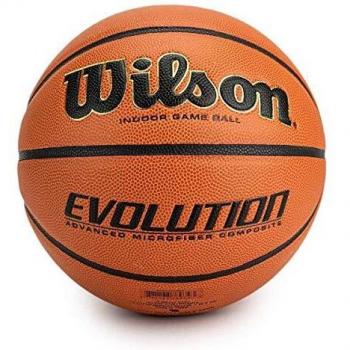 Balón de Baloncesto Wilson Evolution Game Talla 7, color naranja, unisex, diseñado para uso en interiores