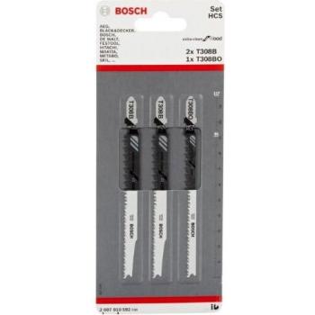 Bosch 2 607 010 592 - Set de 3 hojas de sierra de calar - T 308 B; T 308 BO