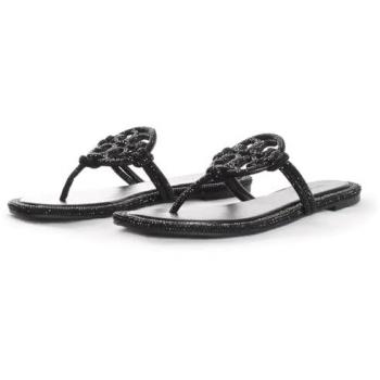 Tory Burch Women's Miller Black Flip Flops Sandals - Size 38/7.5 US
