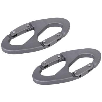 2pcs Múltiples Funciones Al Aire Libre Mosquetón Hebilla Colgante Llavero