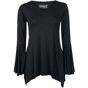 Gothicana by EMP Bat Country Mujer Camiseta Manga Larga Negro 4XL 95% viscosa, 5% elastán Regular