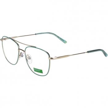 Benetton Gafas Graduadas BE 3071 465 Armazones para Mujer Verdes con Lentes Recetados de 52 mm