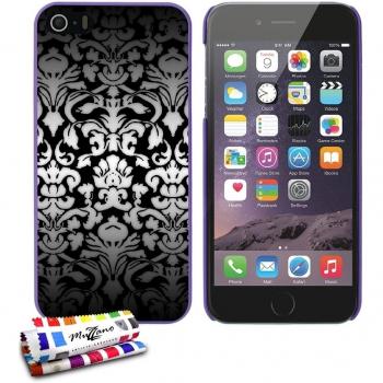 Muzzano Le Pearls-Carcasa rígida con diseño de cenefa barroca, incluye lápiz capacitivo y gamuza para iPhone 5S