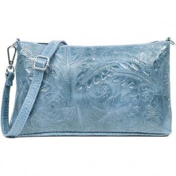 Martia Bolso Bandolera Mujer de Piel Auténtica Grabado Arabesco - Made in Italy