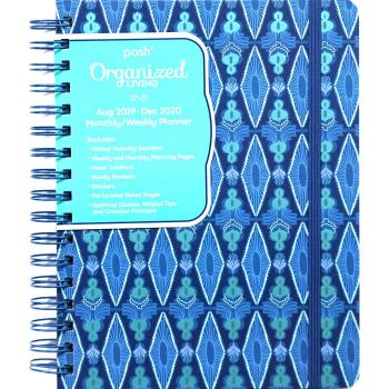 Posh: Organized Living Blue Lagoon 2019-2020 Monthly/Weekly Diary Planner