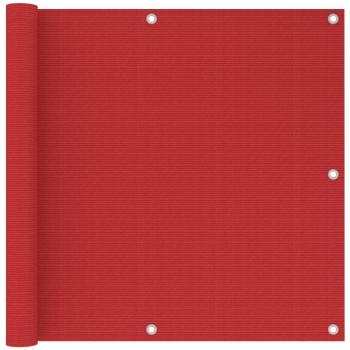 Toldo para balcón HDPE rojo 90x500 cm