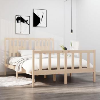 Estructura de cama de madera maciza 140x190 cm vidaXL