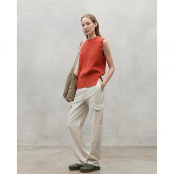 Chaleco de punto para mujer en color rojo Hiedra de la marca ECOALF