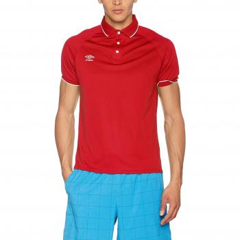 UMBRO Torch Camiseta Polo de Tenis, Hombre, Rojo, M