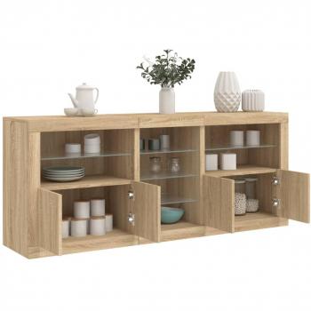 Armario Aparador LED Roble Sonoma 181,5x37x67 cm