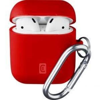 Cellularline Bounce - Funda de Silicona con Gancho para AirPods 1 y 2
