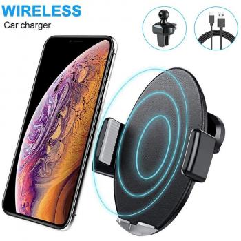 Cargador Inalámbrico Coche, AURSEN Qi Wireless Cargador Rápido Car Soporte Móvil,10W para Samsung S9 /S9 Plus/ S8/ S8 Plus,7.5W para iPhone X/iPhone 8/ iPhone 8 Plus, 5W Otros Dispositivos QI-Enabled