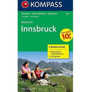 Set de Mapas Excursionistas y Topográficos de Innsbruck 1:50.000 con Guía Natural y Precisión GPS
