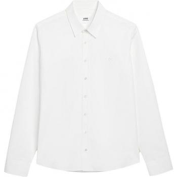 Ami Paris Men's White Logo Dress Shirt - Size 2XL