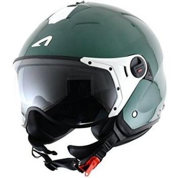 Astone Helmets MINISPORT-GRM Minijet Sport - Casco de motocicleta, Verde Metálico, M