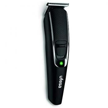 Ufesa MB3000 Máquina Cortapelos y Recortadora de Barba, 9 Longitudes de Corte, Peine Ajustable de 3-10mm, Inalámbrico, 120min de Autonomía, Negro