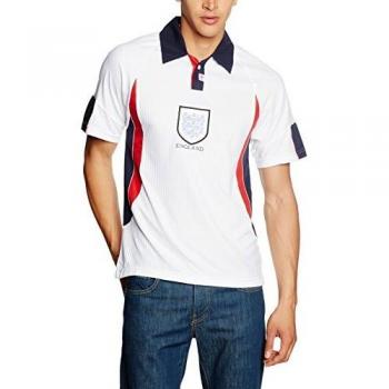 ScoreDraw Men's England 1998 World Cup Finals Shirt, White, 2X-Large