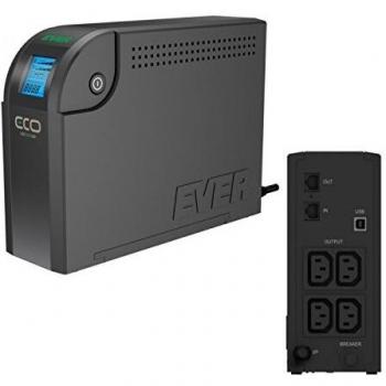 UPS Ever ECO 500 LCD - SAI Interactivo 500VA, 300W, 4xIEC, USB