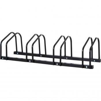 Soporte para 4 Bicicletas de Acero - Negro