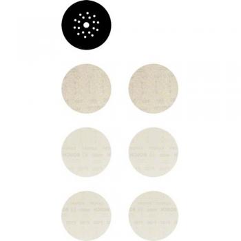 Set de mallas de lija EXPERT M480 de 225 mm con granos G 80/120/180 y protector de plato, 7 unidades