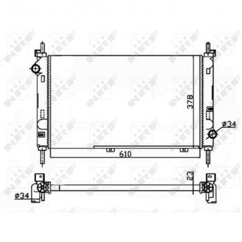 Radiador de refrigeración del motor Economy Class NRF 509528A