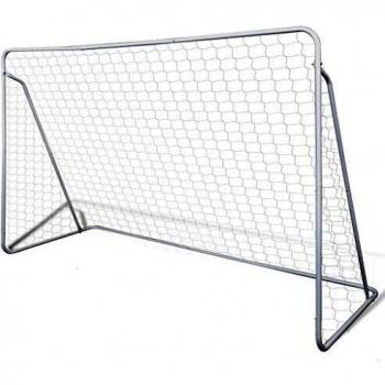 Conjunto de Portería de Fútbol de Acero 240 x 90 x 150 cm Alta Calidad
