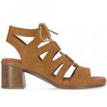 Chika10 Sandalias New Gotica 03 de Piel para Mujer con Tacón y Cierre de Cordones