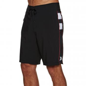 Hurley Board Shorts - Hurley Phantom JJF 4 Elite Board Shorts - Black/ Gym Red
