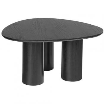 Mesa de Centro Triangular Retro Dacoma MDF Negro Simil-Madera