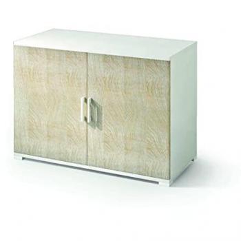 Armario Doble Puerta Blanco y Roble con Estante Kiamami Valentina