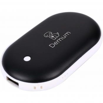 Calentador de Mano Recargable Calentador de Mano portátil 5200mAh Banco de energía Doble Bolsillo Lateral Calentador de Mano eléctrico Reutilizable para esquí