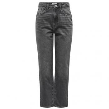ONLY Women's Straight-Fit Gray Jeans, Mid-Rise, Size W30 L32